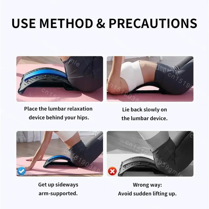 Adjustable Back Stretcher Therapy Cervical Shoulder Back Pain Relief Yoga Fitness Waist Massager Muscle Relax Posture Corrector