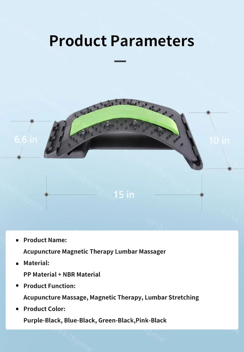 Adjustable Back Stretcher Therapy Cervical Shoulder Back Pain Relief Yoga Fitness Waist Massager Muscle Relax Posture Corrector