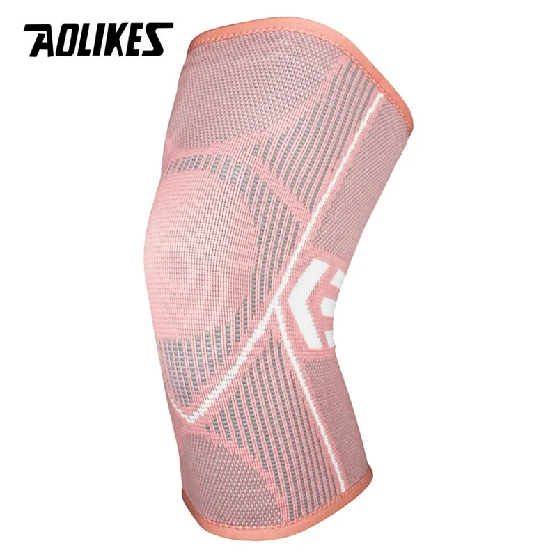 AOLIKES 1PCS Knee Brace Support for Arthritis Joint Nylon Sports Fitness Compression Sleeves Kneepads Cycling Running Protector