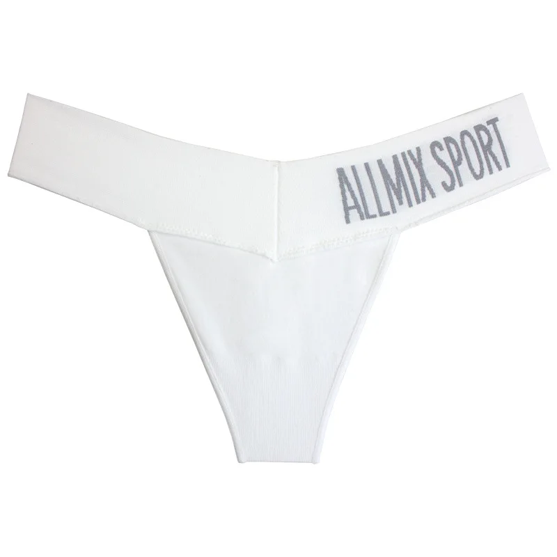 lingerie sexy underwear Unisex Seamless Sports Fitness Letters tanga hombre Deep V Wide Waist Low Waist Seamless Briefs Thong