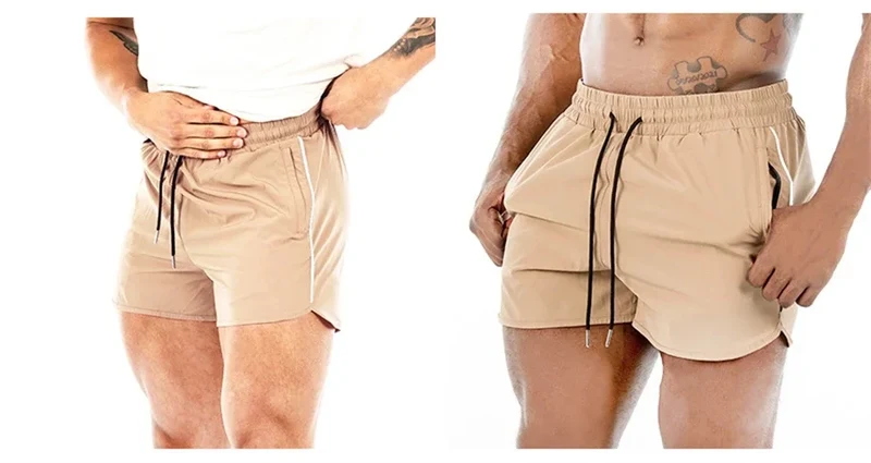 Men's Shorts 2024 Summer New Gym Jogging Exercise Shorts Men Sports Fitness Quick-drying Beach Multiple Pockets Running Shorts