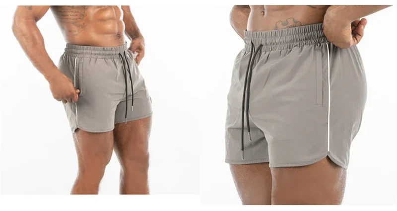 Men's Shorts 2024 Summer New Gym Jogging Exercise Shorts Men Sports Fitness Quick-drying Beach Multiple Pockets Running Shorts