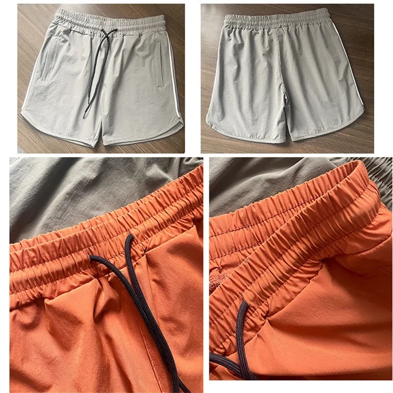 Men's Shorts 2024 Summer New Gym Jogging Exercise Shorts Men Sports Fitness Quick-drying Beach Multiple Pockets Running Shorts