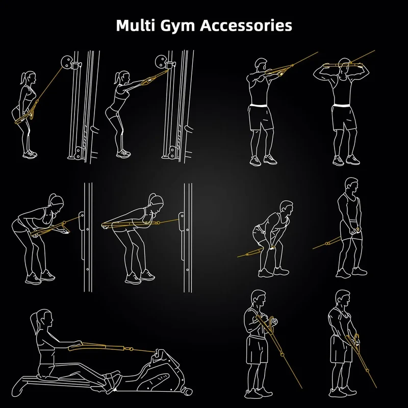 Fitness Triceps and Abdominal Strap Tricep Rope Pulldown Cable Attachment for Weight Lifting Bodybuilding Strength Training