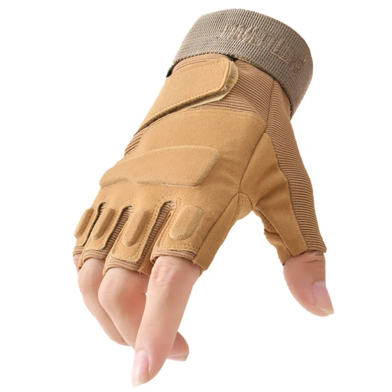 Men's Tactical Gloves Outdoor Sports Fitness Gym Mittens Men Women Antiskid Anti-Slip Cycle Riding Fingerless Fitness Gloves