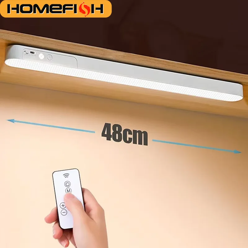 HOMEFISH Eye-care Table Lamp LED Light Bar Rechargeable Wirless Desk Reading Lamp USB Night Light For Bedside Kitchen Cabinet