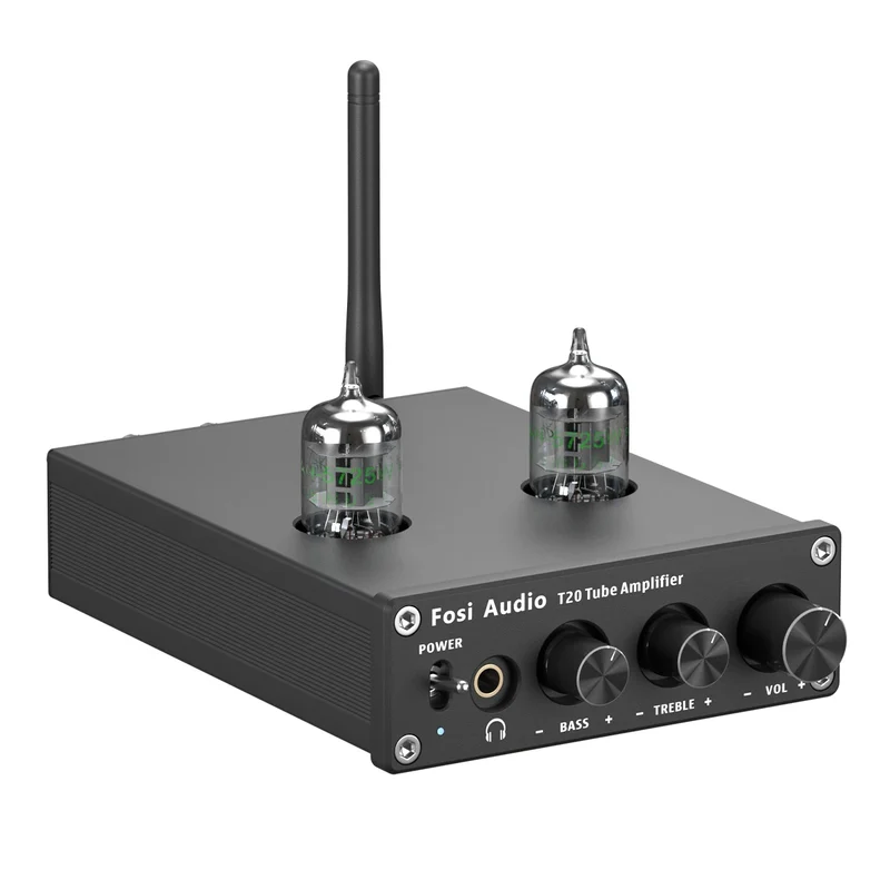 Fosi Audio T20 Bluetooth Vacuum Tube Amplifier AptX HD Stereo Power Amp 50W TPA3116 Headphone Amplifier For Home Speakers
