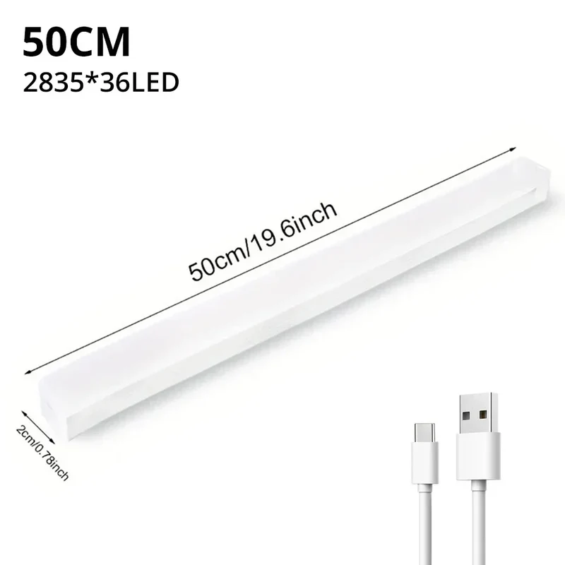 Motion Sensor Night Lights Wireless LED Lamp USB Rechargeable Magnetic For Wardrobe Room Closet Kitchen Aisle Tube Detector Bulb