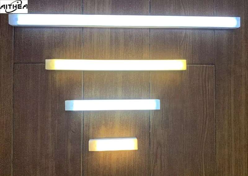 AITHEA USB Rechargeable PIR Motion Sensor LED Bar Lights Dimmable Detector Night Light Portable Induction Cabinet Lamp for Room
