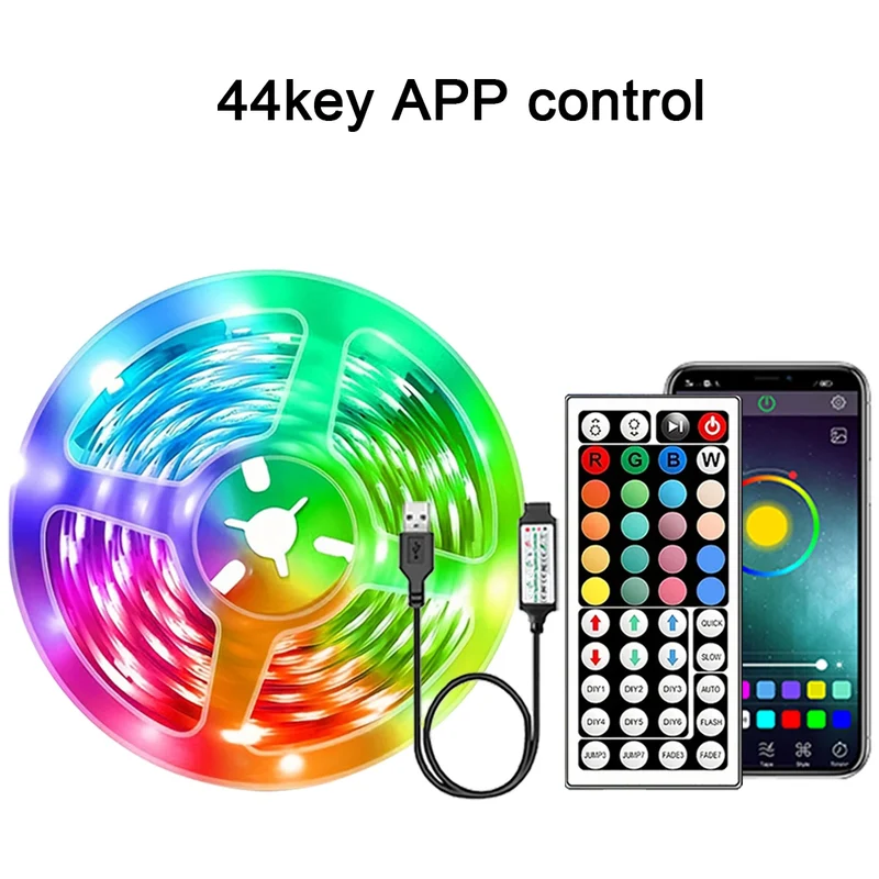 RGB Led Strip Lights 5m 10m 20m 30m Led Room Light with APP Control Flexible Ribbon Luces Led Tape for Room Bedroom Decoration