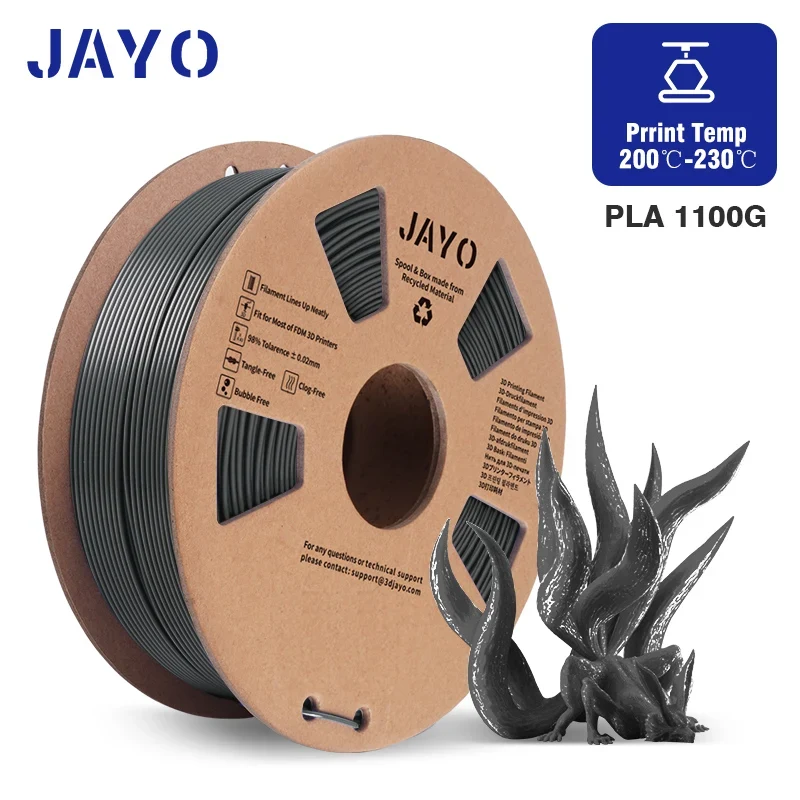 JAYO PETG/PLA+/SILKPLA/PLAMeta/PLAMatte/ABS/ PLA Filament 1.75mm 1.1/0.65KG 3D Printer Filament For FDM 100% No Bubble Mix Color