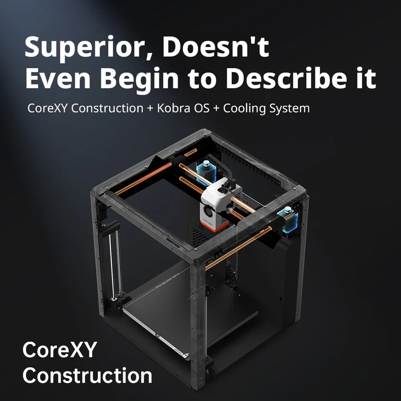 Anycubic Kobra S1 Combo Multi-Color 3D Printer High Precision Core XY Stable Structure Ultra-Quiet Max Speed 600mm/s 3D Printer