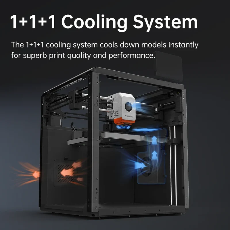 Anycubic Kobra S1 Combo Multi-Color 3D Printer High Precision Core XY Stable Structure Ultra-Quiet Max Speed 600mm/s 3D Printer