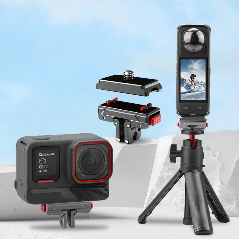 Quick Release Magnetic Adapter Base Mount for Insta360 Ace Pro 2 Protective Case 1/4 Screw Magnetic Adapter Mount Accessories