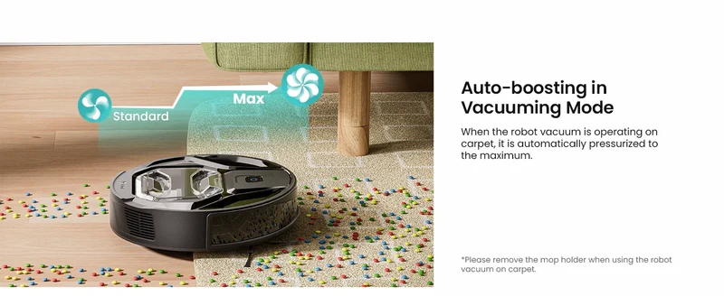 Lefant M320 cordless Robot Vacuum Cleaner and mop, 6000Pa ,210 Mins Runtime,Self-Charging,Ideal for Hard Floor, Pet Hair,Carpet