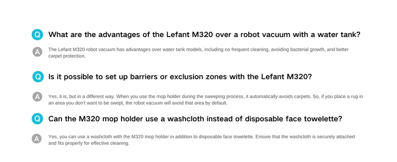 Lefant M320 cordless Robot Vacuum Cleaner and mop, 6000Pa ,210 Mins Runtime,Self-Charging,Ideal for Hard Floor, Pet Hair,Carpet