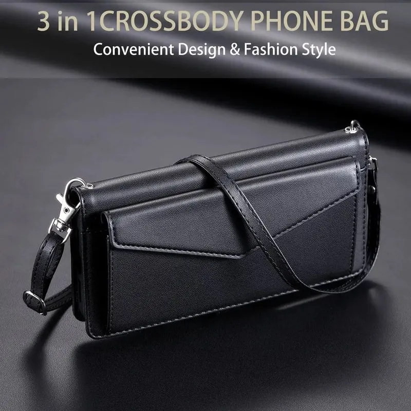 Coque Xiaomi 14 13 12 11 10 - Flip Wallet avec Porte-Carte et Lanière