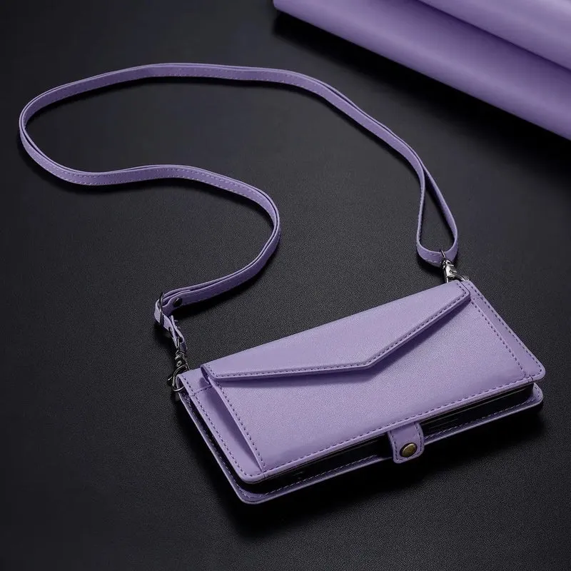 Coque Xiaomi 14 13 12 11 10 - Flip Wallet avec Porte-Carte et Lanière