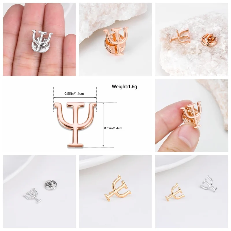 DCARZZ Psychology Psi Brooches Medical Charm Backpack Lapel Pins Badge Medicine Jewelry for Psychologist Doctor Nurse