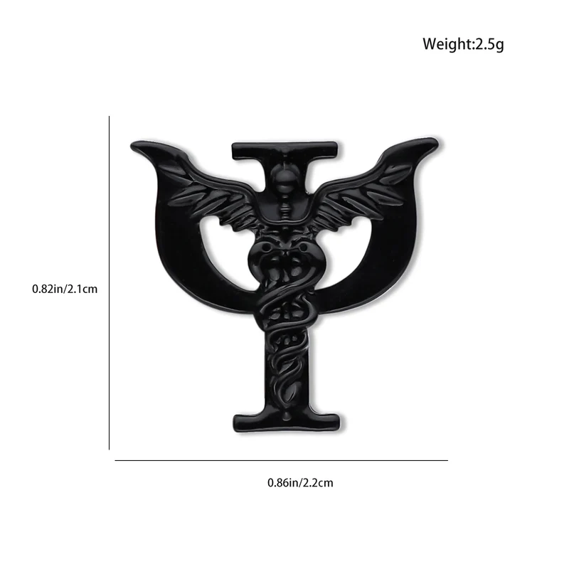 DCARZZ Psychology Psi Brooches Medical Charm Backpack Lapel Pins Badge Medicine Jewelry for Psychologist Doctor Nurse