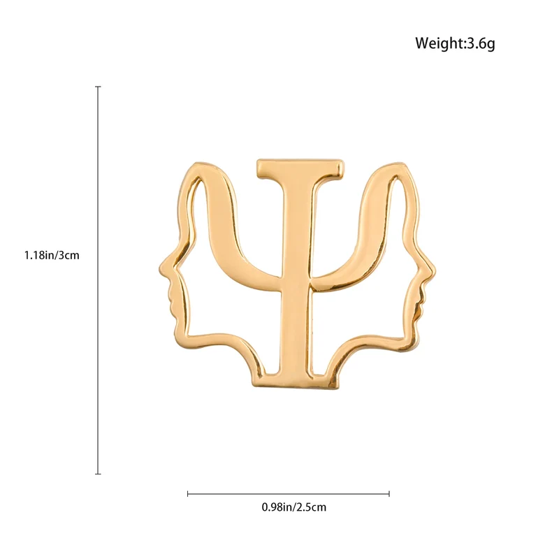 DCARZZ Psychology Psi Brooches Medical Charm Backpack Lapel Pins Badge Medicine Jewelry for Psychologist Doctor Nurse