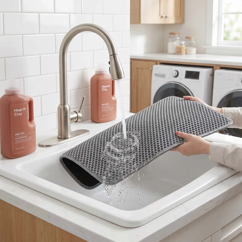 Double Layer Cat Litter Mat Heavy Duty Waterproof Cat litter box Washable Bed Mat Clean Pad Products Mat Pet Clean