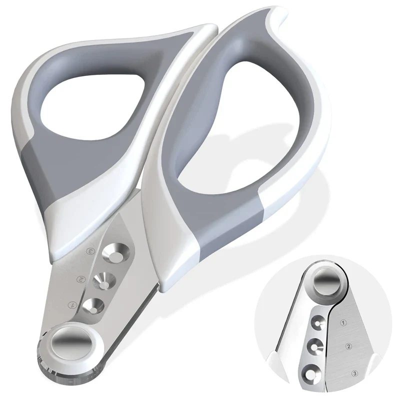 Benepaw Professional Pet Nail Clippers 3 Cutting Holes Cat Claw Trimmer Avoid Over Cutting Grooming Tool For Small Animals
