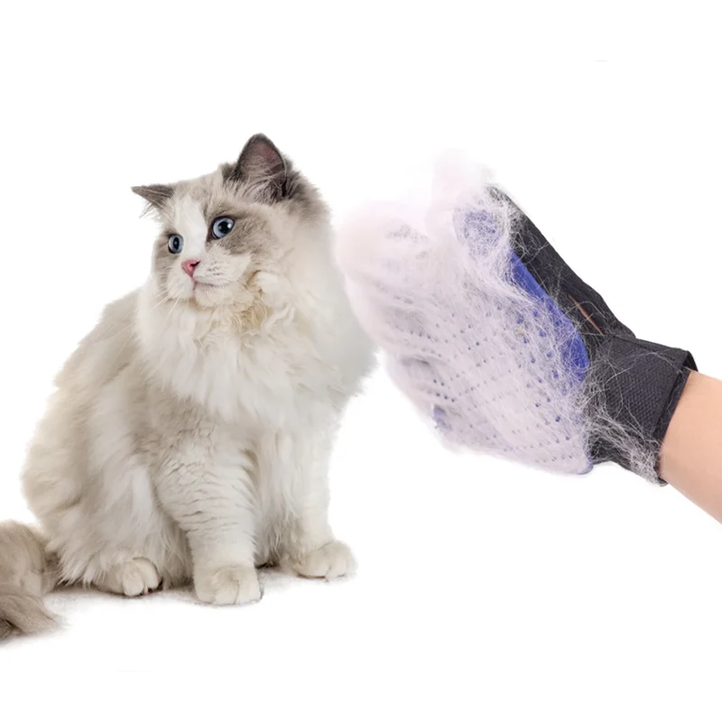 Pet Glove Cat Grooming Glove Cat Hair Deshedding Brush Gloves Dog Comb for Cats Bath Hair Remover Clean Massage Brush For Animal