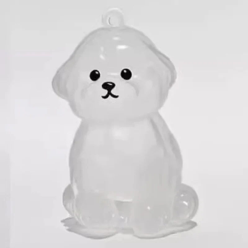 Cute Clear Puppy Hair Memorial DIY Pendant Keychain Decor Keepsake Capsule Pet's Dog Fur Container Pet Lovers Home Display Gifts
