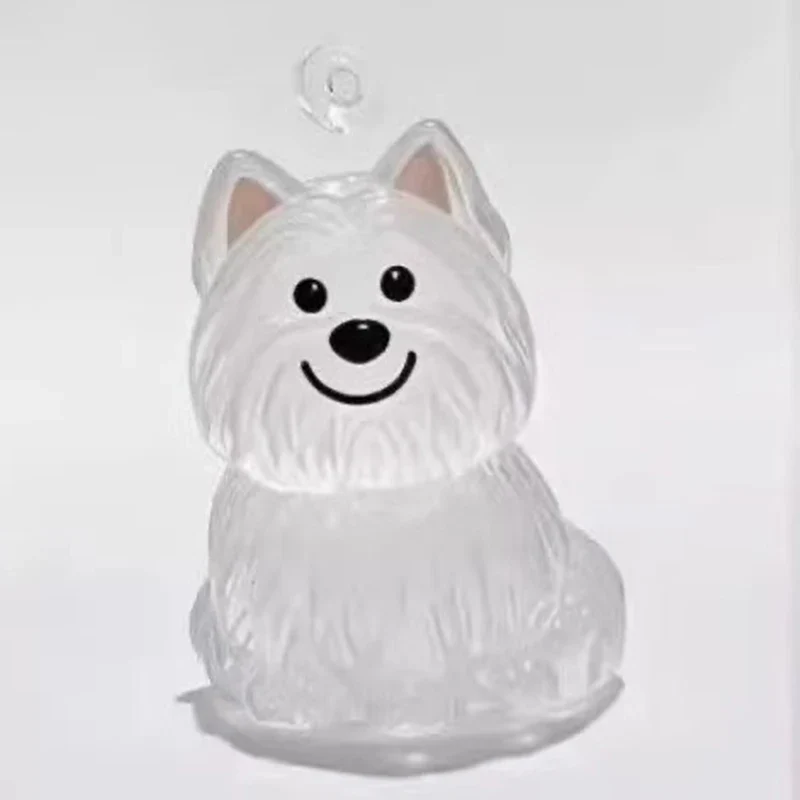 Cute Clear Puppy Hair Memorial DIY Pendant Keychain Decor Keepsake Capsule Pet's Dog Fur Container Pet Lovers Home Display Gifts
