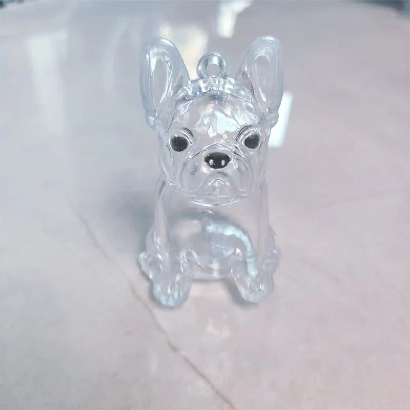 Cute Clear Puppy Hair Memorial DIY Pendant Keychain Decor Keepsake Capsule Pet's Dog Fur Container Pet Lovers Home Display Gifts