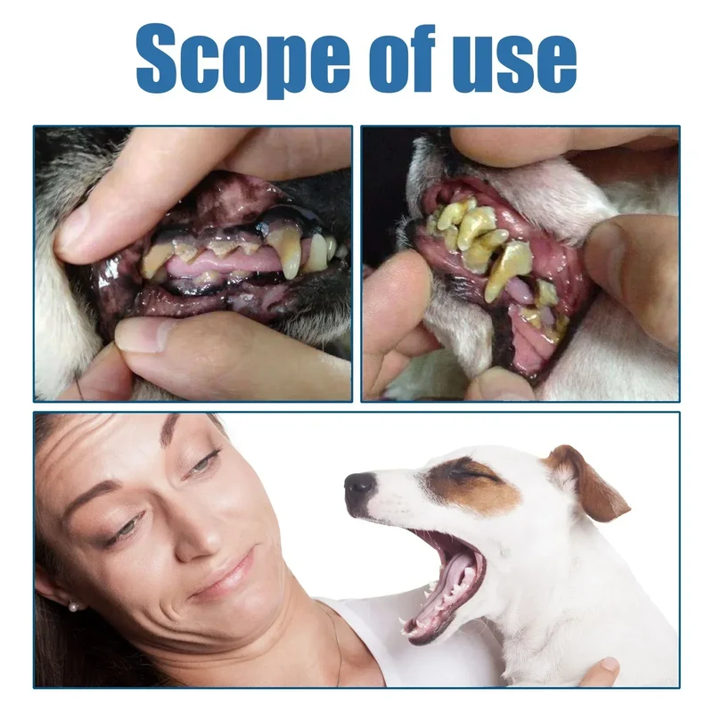 Pet Tartar Remover Natural Plaques Off & Tartar Remover for Dogs & Cats Freshen Breath Foam for Dogs & Cats Support Healthy Gums