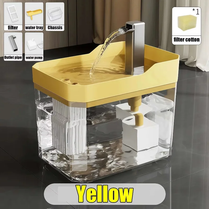 Cat Water Fountain Auto Filter USB Pet Drinking Dispenser Live Water Circulation Quiet Automatic Fountain for Cats and Small Pet