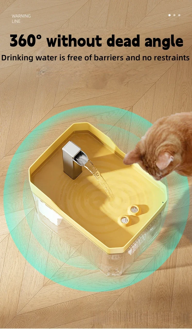 Cat Water Fountain Auto Filter USB Pet Drinking Dispenser Live Water Circulation Quiet Automatic Fountain for Cats and Small Pet