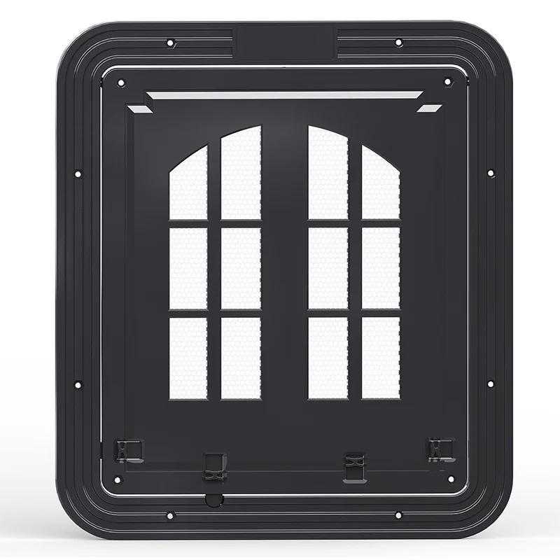 Large Dog Screen Door Flap Opening Dog Door for Screen Door with 4 Entry Ways Self-Closing Pet Screen Door for Dogs Cats