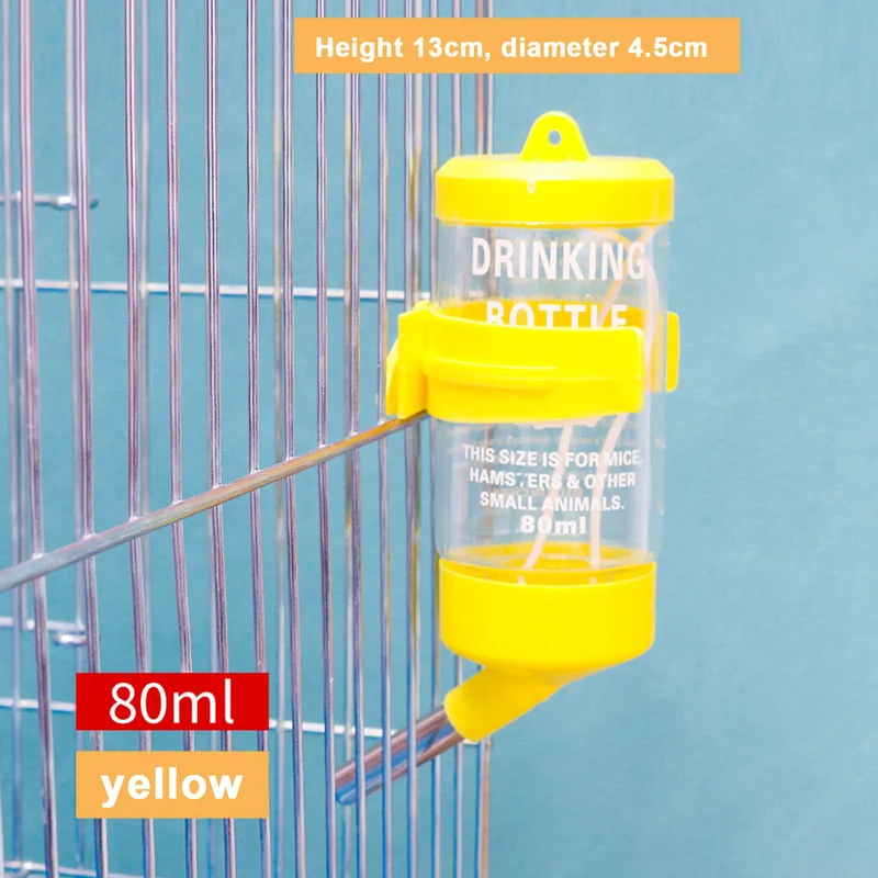 Hamster Drinker Water Bottle No Drip Small Animal Water Dispenser Pet Drinker Stand for Guinea Pigs/Hamsters/Bunnies/Ferrets