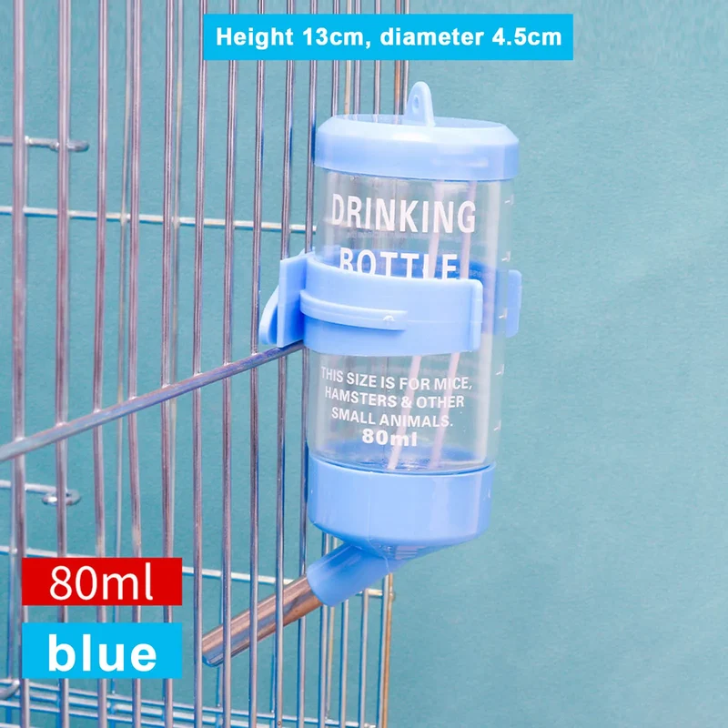 Hamster Drinker Water Bottle No Drip Small Animal Water Dispenser Pet Drinker Stand for Guinea Pigs/Hamsters/Bunnies/Ferrets