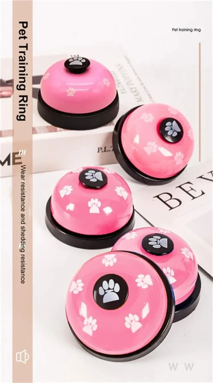1pc Pet Toy Training Dinner Small Bell Footprint Dog Toys for Teddy Puppy Pet Call Puppy Accessories Pet Toys