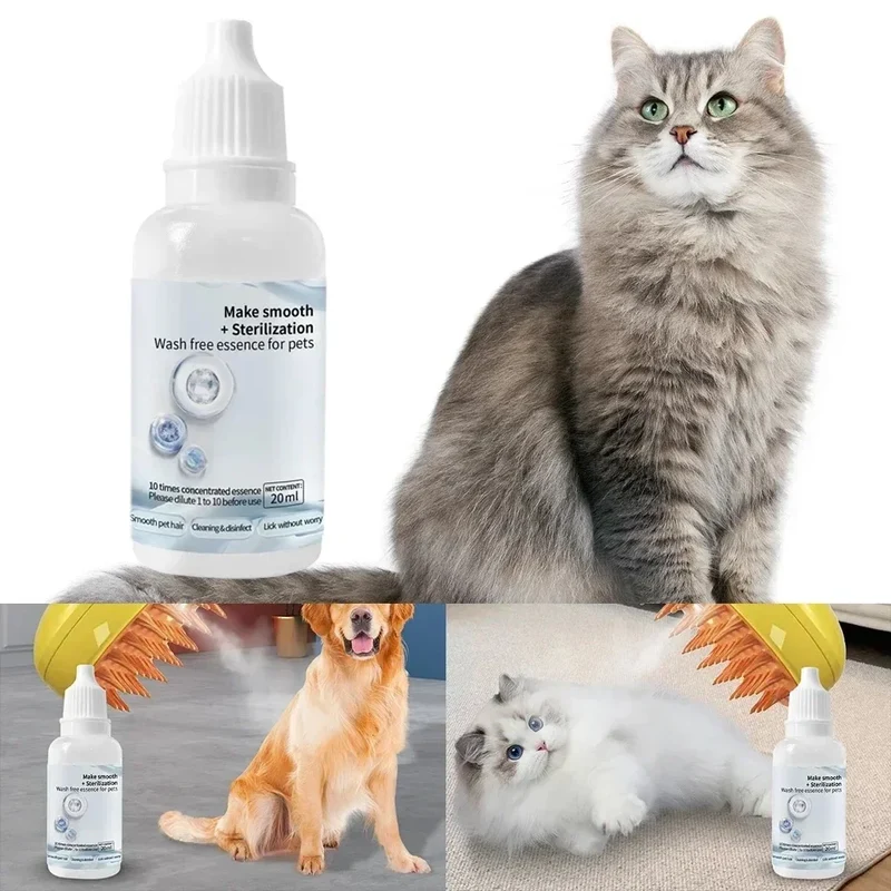 Dog Cat Steamy Brush Steam Brush Electric Sprayer for Massage Pet Grooming Tool Shedding 3 in 1 Electric Sprays Massage Combs