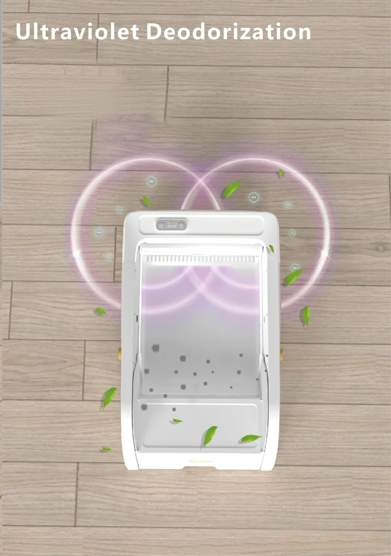Automatic Smart Cat Litter Box Electric Self Cleaning Semi Closed Pet Kitty Potty Toilet Litter Tray App Control Cat Litter Box