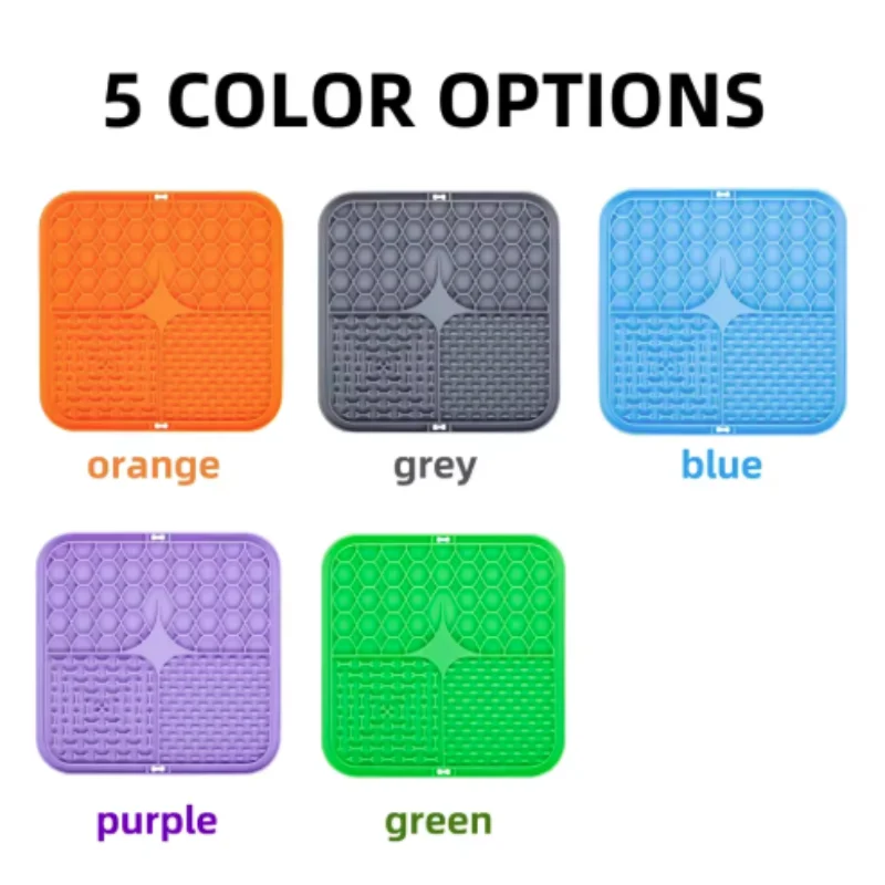 Pet Lick Silicone Mat Slow Feeder Dog Food Plate Bathing Distraction Sucker Training Feeder Supplies for Dogs
