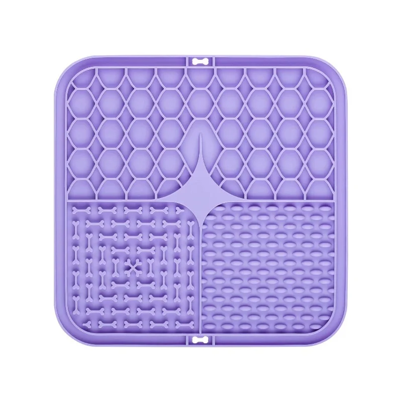Pet Lick Silicone Mat Slow Feeder Dog Food Plate Bathing Distraction Sucker Training Feeder Supplies for Dogs