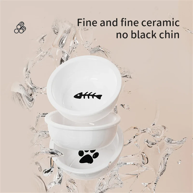 Pet Cat Double Bowl Feeder, Adjustable Height Cat and Dog Water Dispenser, Elevate Feeding Kitten Supplies