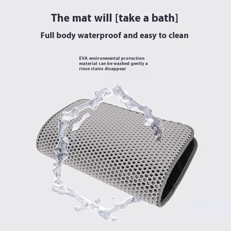 Large Waterproof Double Layer Cat Litter Mat Non-Slip Washable Pet Litter Box Mat Durable Sand Trapper Easy Clean Cat Toilet Mat