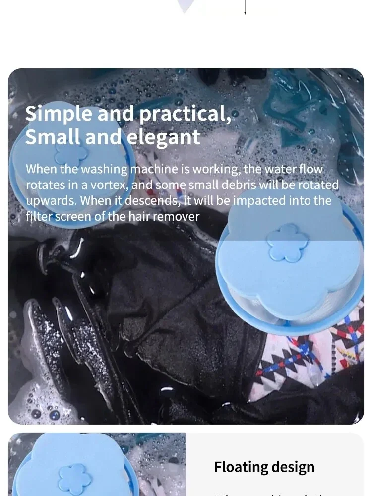 Plum Blossom Washing Machine Filter Remove Dirty Hair Mesh Yarn Laundry Reusable Ball Pet Fur Lint Hair Catcher Clothe Cleaning