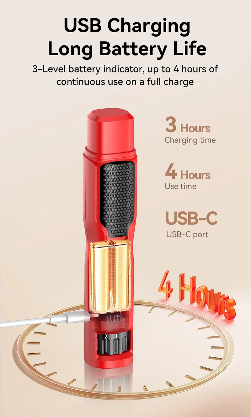 ROJECO Pet Electric Nail Grinder Rechargeable Dog Paw Grooming Nail Clipper LED Light 7 Speeds Adjustable Cat Claw Nail Grinder