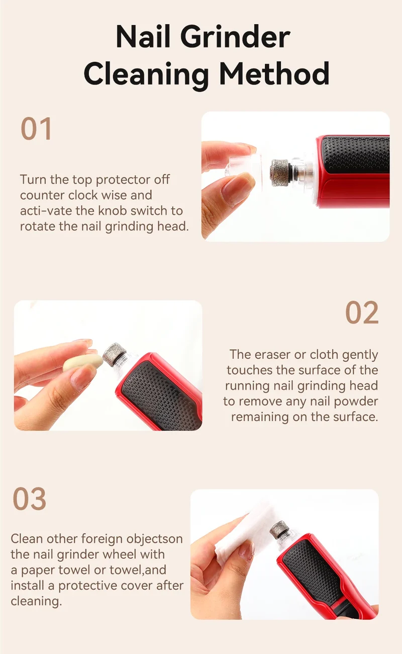 ROJECO Pet Electric Nail Grinder Rechargeable Dog Paw Grooming Nail Clipper LED Light 7 Speeds Adjustable Cat Claw Nail Grinder