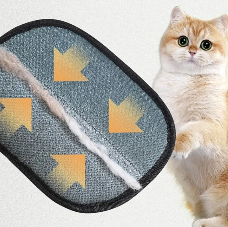 Pet Hair Removal Tool Reusable Static Removal Gloves, Double-Sided Grooming Gloves for Pets, Removes Pet Fur Hair for Carpets
