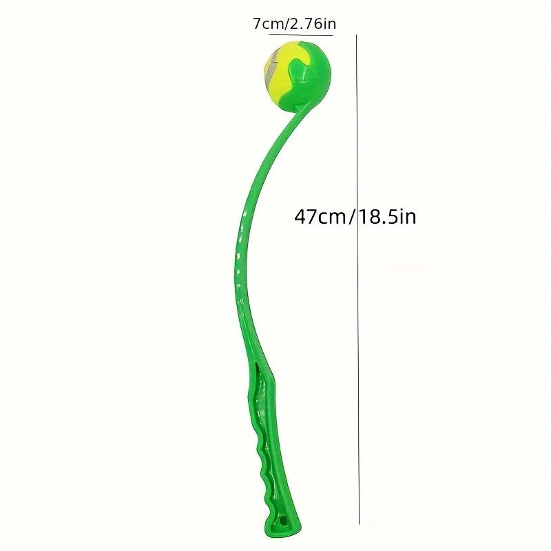 Pet Tennis Ball Launcher Stick - Interactive Outdoor Dog Training Toy, Durable Ball Thrower for Canine Exercise and Play Trainin