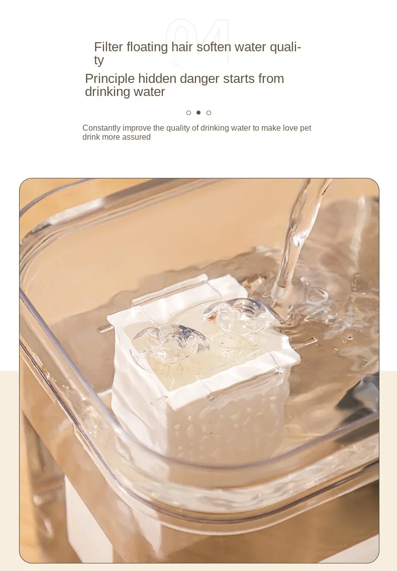 1000ml Automatic Pet Water Fountain Transparent USB Power Cat Water Dispenser for Indoor Dog and Cat Water Feeding Supplies